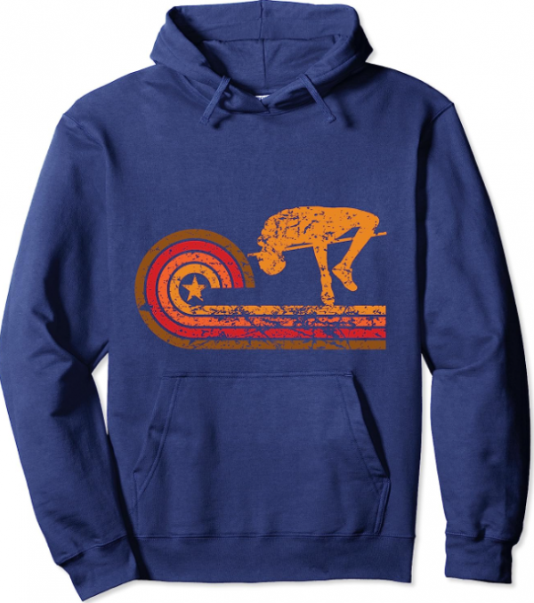 Hoodie dengan desain retro yang menghadirkan nuansa vintage